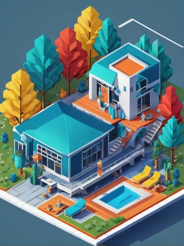 isometric,mid century house,smart home,modern house,houses clipart,residential,dribbble,pool house,apartment house,small house,residential house,3d mockup,low poly,suburban,large home,suburbs,low-poly,estate agent,apartment complex,villa,Unique,3D,Isometric