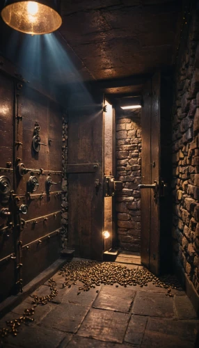 wine cellar,assay office in bannack,creepy doorway,apothecary,wooden door,the threshold of the house,3d render,dark cabinetry,cabin,live escape game,washroom,basement,cellar,play escape game live and win,abandoned room,hallway,rustic,the door,rooms,chamber,Photography,General,Cinematic