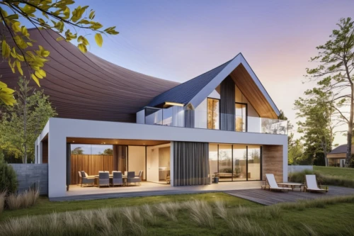 modern house,smart home,inverted cottage,eco-construction,smart house,timber house,modern architecture,3d rendering,dunes house,wooden house,folding roof,house shape,mid century house,cubic house,roof landscape,luxury property,danish house,cube house,grass roof,summer house,Photography,General,Realistic