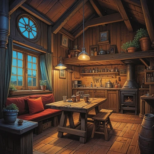 wooden hut,wooden windows,log cabin,log home,wooden house,small cabin,cabin,tavern,the cabin in the mountains,rustic,apothecary,summer cottage,wooden houses,cottage,country cottage,woodwork,hobbiton,kitchen table,traditional house,kitchen interior