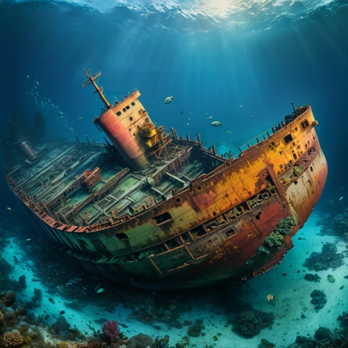 sunken ship,ship wreck,the wreck of the ship,shipwreck,sunken boat,the wreck,sinking,boat wreck,wreck,sunk,rescue and salvage ship,cube sea,sea fantasy,the bottom of the sea,submersible,caravel,costa concordia,underwater landscape,underwater background,semi-submersible,Photography,General,Fantasy