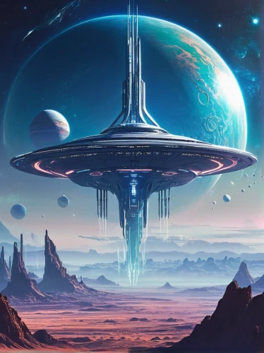 futuristic landscape,alien world,alien planet,alien ship,scifi,extraterrestrial life,planet alien sky,federation,ufo,sci fiction illustration,sci fi,gas planet,sci - fi,sci-fi,starship,sky space concept,science fiction,spacescraft,ufos,space art,Conceptual Art,Sci-Fi,Sci-Fi 04