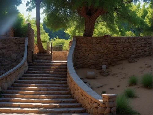 pathway,stone stairway,winding steps,wooden path,stone stairs,walkway,hiking path,the mystical path,virtual landscape,wooden bridge,sand paths,the path,forest path,sandstone wall,wooden stairs,path,3d rendering,3d rendered,entry path,steps,Photography,General,Realistic