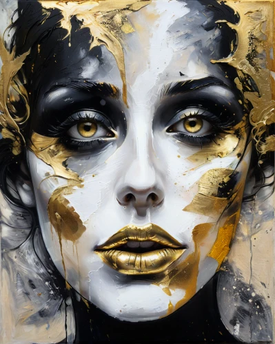 gold paint stroke,gold paint strokes,gold leaf,gold foil art,painted lady,golden mask,gold mask,gold foil,gold foil mermaid,mary-gold,foil and gold,gold lacquer,gilding,woman face,gold foil crown,yellow-gold,abstract gold embossed,american painted lady,oil painting on canvas,woman's face,Art,Artistic Painting,Artistic Painting 29