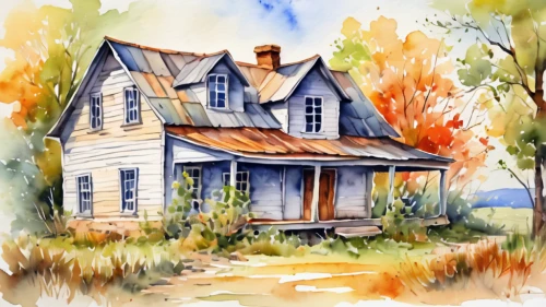 houses clipart,country cottage,home landscape,house painting,house drawing,watercolor background,old house,cottage,old home,country house,fall landscape,watercolor painting,little house,old houses,cottages,farmhouse,watercolor,wooden houses,old colonial house,watercolor paint,Illustration,Paper based,Paper Based 24