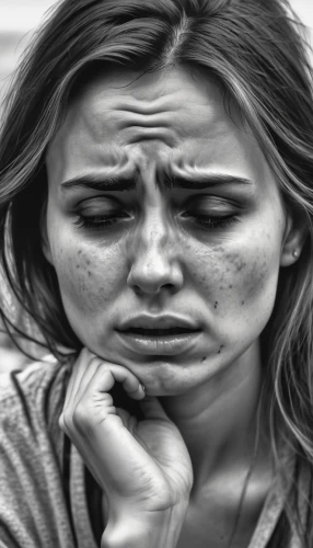 depressed woman,stressed woman,anxiety disorder,child crying,sad woman,scared woman,female alcoholism,worried girl,management of hair loss,resentment,woman thinking,woman face,anguish,helplessness,menopause,drug rehabilitation,hyperhidrosis,woman's face,wall of tears,accident pain,Photography,General,Realistic