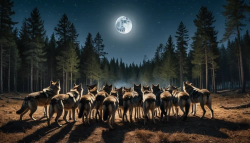 wild horses,moon and star background,horse herd,wolves,moonlit night,the star of bethlehem,forest animals,equines,the night of kupala,fantasy picture,deer illustration,sleigh ride,werewolves,photomanipulation,llamas,hunting dogs,star-of-bethlehem,horses,finnish lapland,man and horses,Photography,General,Natural