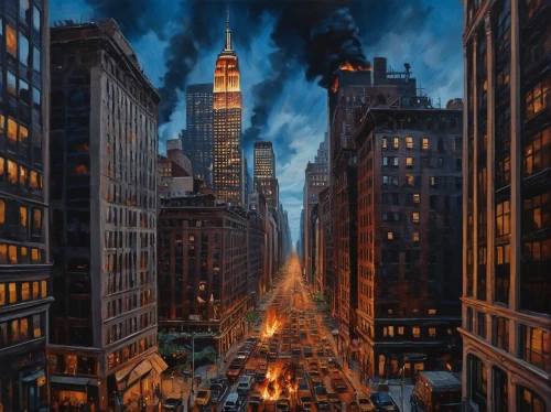 city in flames,the conflagration,destroyed city,wall street,apocalyptic,burning of waste,apocalypse,fire artist,fireworks art,wtc,1 wtc,1wtc,conflagration,new york,fire background,cityscape,city scape,photomanipulation,skyscrapers,fire disaster,Photography,General,Natural