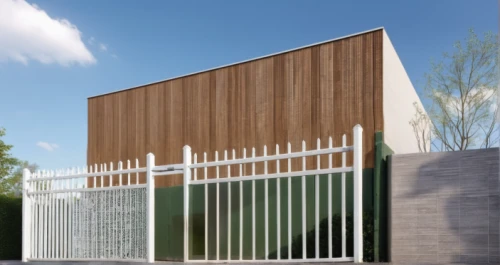 metal cladding,wooden facade,fence gate,facade panels,corten steel,home fencing,timber house,prefabricated buildings,archidaily,3d rendering,wood fence,wood gate,residential house,eco-construction,fence element,school design,housebuilding,glass facade,garden fence,modern house