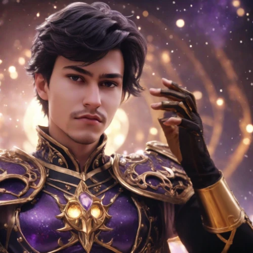 emperor,the emperor's mustache,purple and gold,gold and purple,alexander,merlin,golden crown,sigma,libra,el dorado,thanos,leo,cg artwork,male character,aladin,aladha,prince,zodiac sign libra,cosplay image,cassiopeia