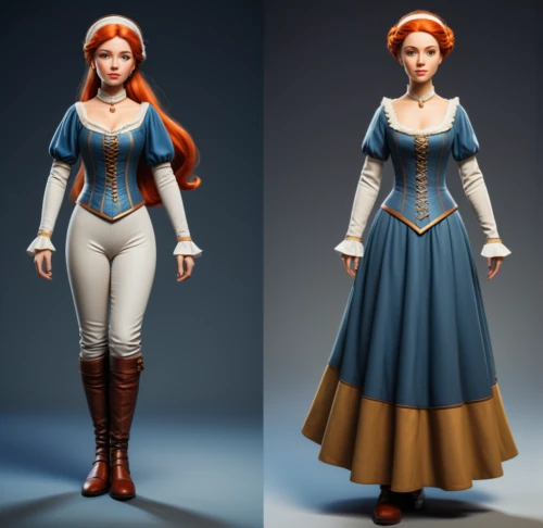 princess anna,suit of the snow maiden,fairytale characters,cinderella,costume design,women's clothing,fairy tale character,bodice,3d model,costumes,merida,women clothes,female doll,3d figure,elsa,fairy tale icons,disney character,designer dolls,3d fantasy,fantasy woman,Conceptual Art,Fantasy,Fantasy 01