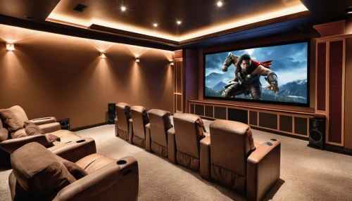 home theater system,home cinema,movie theater,movie theatre,projection screen,cinema seat,movie projector,digital cinema,entertainment center,movie palace,movie theater popcorn,thumb cinema,great room,cinema,silviucinema,movie player,interior design,little man cave,game room,recreation room,Photography,General,Realistic