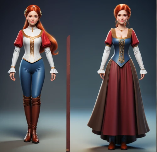 princess anna,3d model,3d figure,fairytale characters,fairy tale icons,fairy tale character,costumes,3d modeling,women's clothing,cinderella,merida,costume design,suit of the snow maiden,elsa,3d fantasy,bodice,women clothes,3d rendered,female doll,rapunzel,Conceptual Art,Fantasy,Fantasy 01