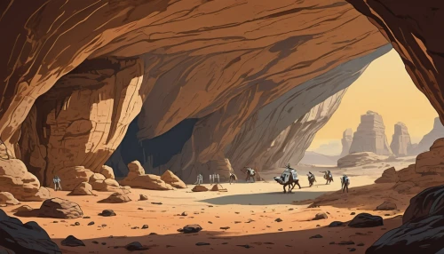 guards of the canyon,slot canyon,canyon,stone desert,desert landscape,digital nomads,cliff dwelling,the desert,desert desert landscape,travelers,cave,desert background,anasazi,al siq canyon,desert,petra,capture desert,narrows,backgrounds,pit cave,Illustration,Japanese style,Japanese Style 07