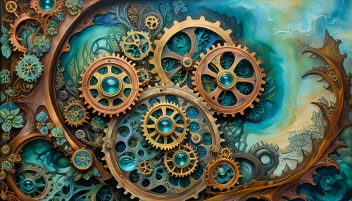 steampunk gears,cogs,fractals art,gears,fractal art,cog,steampunk,cogwheel,time spiral,clockwork,clockmaker,cog wheels,fractals,biomechanical,mandelbulb,fractal,fractal environment,mechanical puzzle,spirals,machinery,Illustration,Realistic Fantasy,Realistic Fantasy 13