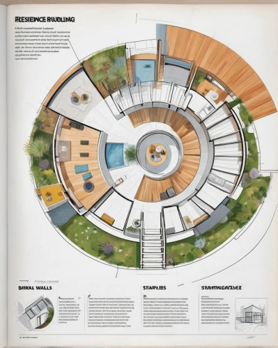 panopticon,millenium falcon,circular staircase,round house,school design,permaculture,architect plan,floorplan home,eco-construction,helipad,biotechnology research institute,daylighting,kirrarchitecture,infographic elements,circle design,rescue helipad,brochure,futuristic architecture,wastewater treatment,hospital landing pad,Unique,Design,Infographics