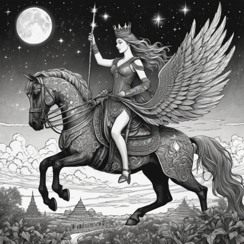 pegasus,constellation unicorn,centaur,black horse,sagittarius,pegaso iberia,constellation centaur,queen of the night,the zodiac sign pisces,capricorn,horseman,mythological,the zodiac sign taurus,unicorn art,equestrian,dream horse,unicorn,horseback,black angel,cybele,Conceptual Art,Daily,Daily 02