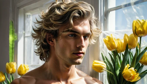 jonquils,daffodils,yellow daffodils,yellow tulips,male model,narcissus of the poets,narcissus,male elf,flowers png,the son of lilium persicum,yellow daffodil,jonquil,gardener,romantic portrait,yellow flowers,david-lily,daffodil,tulips,the trumpet daffodil,yellow roses,Illustration,Paper based,Paper Based 26