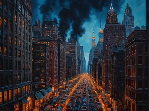metropolis,cityscape,skyscrapers,new york streets,manhattan,dystopian,city highway,evening city,shanghai,ny,city at night,new york,urban,chicago night,city in flames,the city,vertigo,nyc,chicago,newyork,Photography,General,Fantasy