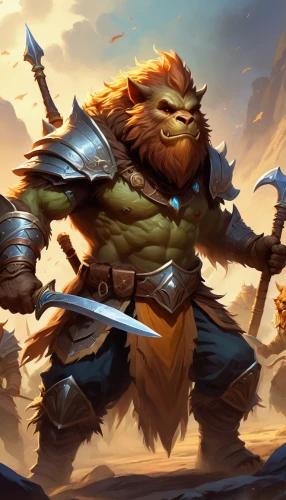 forest king lion,cat warrior,warrior and orc,massively multiplayer online role-playing game,skeezy lion,lion - feline,leopard's bane,druid,dane axe,lion father,barbarian,dwarf sundheim,fantasy warrior,wind warrior,druid stone,northrend,scandia gnome,lion,male lion,king of the jungle,Illustration,Realistic Fantasy,Realistic Fantasy 01
