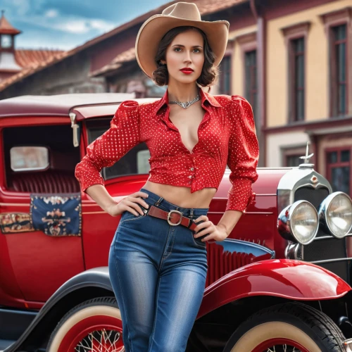 dodge la femme,retro woman,retro women,red vintage car,retro girl,vintage woman,red-hot polka,lady in red,vintage fashion,auto show zagreb 2018,red hot polka,retro pin up girl,rockabilly style,vintage vehicle,woman fire fighter,rockabilly,pin-up model,buick y-job,vintage women,vintage cars,Photography,General,Realistic