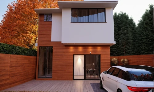 modern house,3d rendering,wooden house,corten steel,cubic house,render,residential house,exterior decoration,wooden facade,folding roof,timber house,landscape design sydney,modern architecture,house shape,garage door,garden elevation,two story house,inverted cottage,smart house,garden design sydney,Photography,General,Realistic