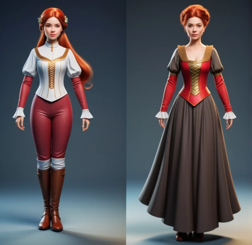 princess anna,costumes,3d model,women's clothing,fairytale characters,designer dolls,fashion dolls,fairy tale character,women clothes,victorian fashion,female doll,3d figure,costume design,cinderella,lady medic,disney character,transistor,fairy tale icons,sewing pattern girls,victorian lady,Conceptual Art,Fantasy,Fantasy 01