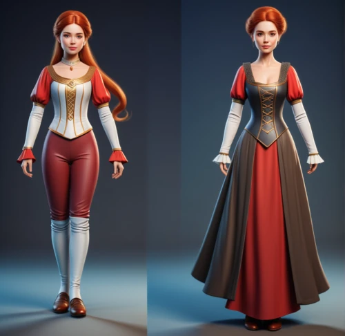 princess anna,women's clothing,3d model,fairy tale character,fairytale characters,merida,costumes,women clothes,bodice,fairy tale icons,3d figure,designer dolls,cinderella,suit of the snow maiden,female doll,celtic queen,fashion dolls,3d fantasy,disney character,game characters,Conceptual Art,Fantasy,Fantasy 01