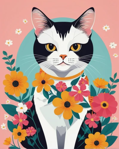 flower cat,flower animal,cat vector,floral background,pet portrait,cat portrait,calico cat,blossom kitten,vector illustration,cartoon cat,pink floral background,flower background,flower girl,cat kawaii,flowers png,drawing cat,seamless pattern,cat sparrow,magpie cat,tea party cat,Photography,General,Realistic
