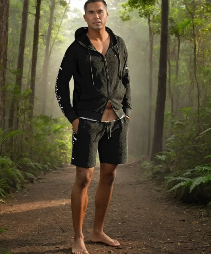 nature and man,forest man,amnat charoen,the law of the jungle,backpacker,maori,hooded man,farmer in the woods,hiker,male model,siam fighter,martial arts uniform,jogger,kickboxer,trekking pole,woodsman,cave man,lethwei,aboriginal,tarzan