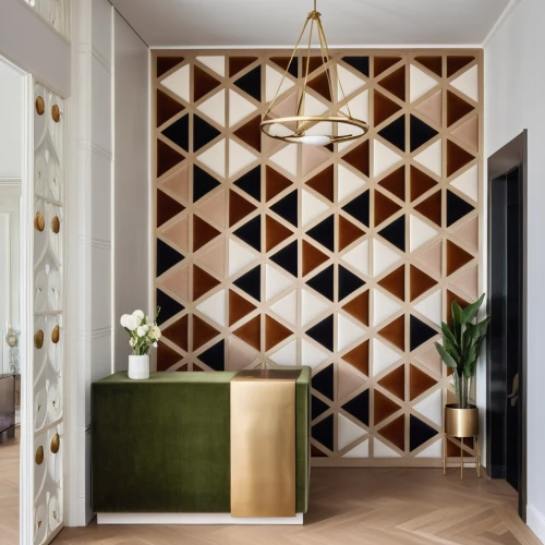 patterned wood decoration,geometric style,room divider,honeycomb grid,geometric pattern,modern decor,wall panel,tiled wall,contemporary decor,wine rack,ceramic tile,wall decoration,almond tiles,spanish tile,geometric,interior decoration,tiles shapes,interior design,tile kitchen,honeycomb stone,Photography,General,Realistic