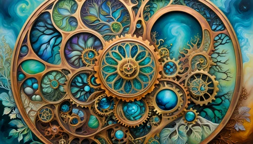 time spiral,clockmaker,fractals art,steampunk gears,flow of time,clockwork,flora abstract scrolls,spiral background,mandala framework,fantasy art,mandalas,clock face,metatron's cube,spirals,sacred geometry,cogs,dharma wheel,meticulous painting,grandfather clock,dreamcatcher,Illustration,Realistic Fantasy,Realistic Fantasy 13