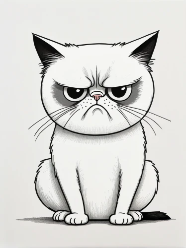grumpy,disapprove,cat cartoon,angry,cartoon cat,don't get angry,human don't be angry,cat drawings,not happy,funny cat,cat vector,drawing cat,bad mood,puss,cat line art,cute cat,unhappy,irritated,cute cartoon character,anger,Illustration,Children,Children 06