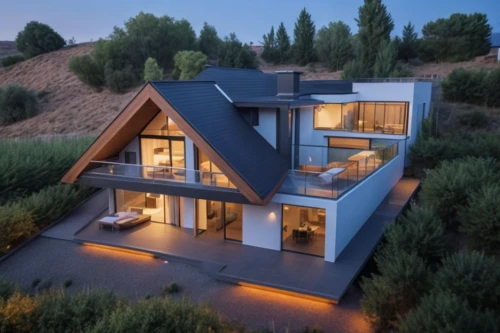 modern house,modern architecture,dunes house,roof landscape,luxury property,cubic house,beautiful home,cube house,folding roof,house shape,timber house,luxury home,house in the mountains,frame house,house in mountains,wooden house,luxury real estate,smart house,smart home,metal roof