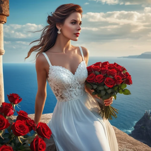 wedding dresses,wedding gown,bridal dress,bridal clothing,wedding dress,bridal jewelry,wedding dress train,romantic look,bridal,with roses,romantic rose,bridal party dress,blonde in wedding dress,rose white and red,girl in white dress,wedding photography,red roses,quinceanera dresses,romantic portrait,evening dress,Photography,General,Realistic