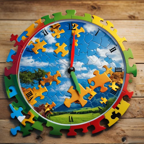 wall clock,mechanical puzzle,clock face,jigsaw puzzle,world clock,time pointing,clocks,time management,new year clock,clock,sand clock,clock hands,circular puzzle,clockmaker,puzzle,cuckoo clock,hanging clock,valentine clock,four o'clocks,time,Photography,General,Realistic