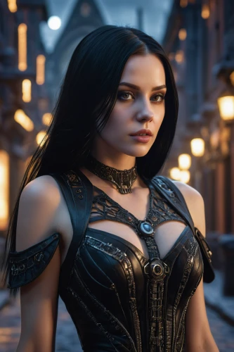 huntress,the enchantress,vampire woman,sorceress,celtic queen,fantasy woman,gothic woman,gothic fashion,massively multiplayer online role-playing game,dark elf,violet head elf,bodice,gothic portrait,venetia,vampire lady,piper,witcher,raven,elven,goth woman,Photography,General,Sci-Fi