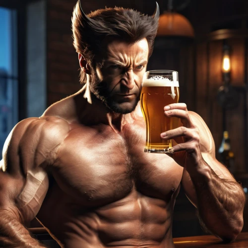 wolverine,bodybuilding supplement,beer match,edge muscle,body-building,six-pack,body building,muscle icon,barman,bodybuilding,beer,muscle man,protein,muscular,pub,energy drinks,draft beer,bartender,craft beer,anabolic,Photography,General,Realistic