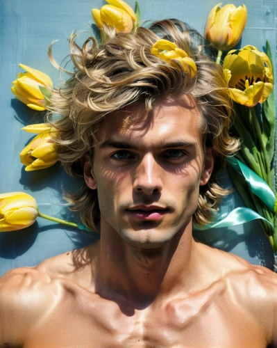 narcissus,narcissus of the poets,flowers png,jonquils,daffodils,adonis,gardener,alex andersee,male model,flower wall en,jonquil,yellow rose background,david-lily,swimmer,greek god,flowerbed,austin stirling,poseidon god face,may flowers,tulips,Illustration,Paper based,Paper Based 26