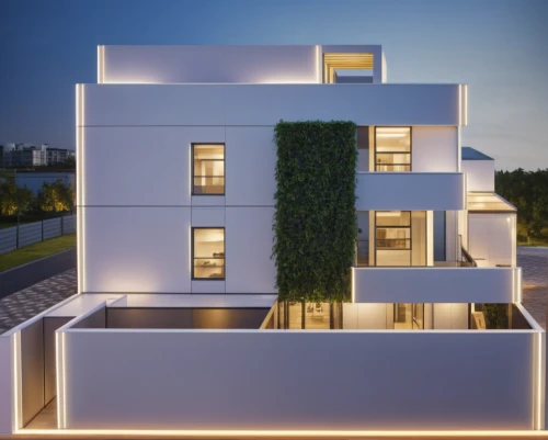 cubic house,modern house,block balcony,modern architecture,cube house,smart home,smart house,sky apartment,residential house,cube stilt houses,3d rendering,heat pumps,appartment building,exterior decoration,apartments,an apartment,modern building,garden elevation,arhitecture,estate agent,Photography,General,Realistic
