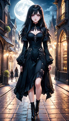 gothic fashion,gothic dress,gothic style,gothic woman,gothic,goth woman,gothic portrait,fairy tale character,vax figure,halloween witch,raven girl,doll dress,goth,goth like,3d fantasy,female doll,dark gothic mood,gothic architecture,tumbling doll,witch,Anime,Anime,General