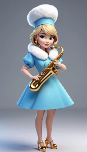 sailor,lady medic,rockabella,tuba,cornet,saxhorn,flautist,trumpet player,majorette (dancer),trumpet,marching band,art bard,delta sailor,female nurse,sax,3d model,soprano,trombone player,bandleader,banjo bolt,Unique,3D,3D Character