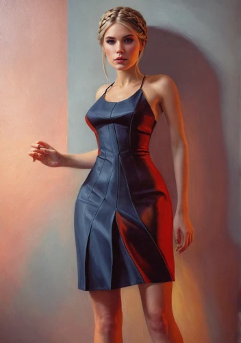 sheath dress,man in red dress,a girl in a dress,oil painting,girl with cloth,girl in a long dress,girl in a long,oil on canvas,oil painting on canvas,digital painting,world digital painting,torn dress,blonde woman,painting technique,girl in cloth,girl in red dress,art painting,photo painting,painting work,meticulous painting,Conceptual Art,Oil color,Oil Color 11