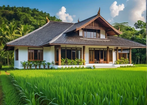 paddy field,ricefield,traditional house,the rice field,rice field,rice fields,grass roof,rice paddies,home landscape,wooden house,rice terrace,holiday villa,rice cultivation,beautiful home,thai herbs,asian architecture,thai,house insurance,farm house,chiang mai,Photography,General,Realistic