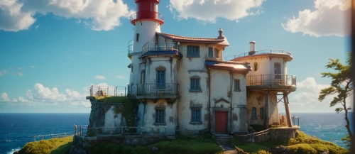 lighthouse,house of the sea,petit minou lighthouse,red lighthouse,light house,house by the water,water castle,electric lighthouse,fairy chimney,treasure house,seaside resort,ms island escape,little house,popeye village,summer cottage,fairy tale castle,seaside country,villa,castel,dunes house,Photography,General,Cinematic