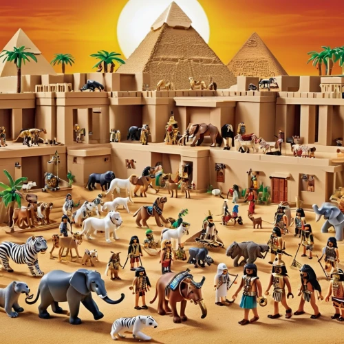 ancient egypt,noah's ark,ancient civilization,ancient egyptian,schleich,ancient people,archaeological dig,pharaohs,nativity village,prehistory,animal zoo,the great pyramid of giza,playmobil,egyptians,mud village,khufu,maya civilization,diorama,christmas crib figures,egyptology,Photography,General,Realistic