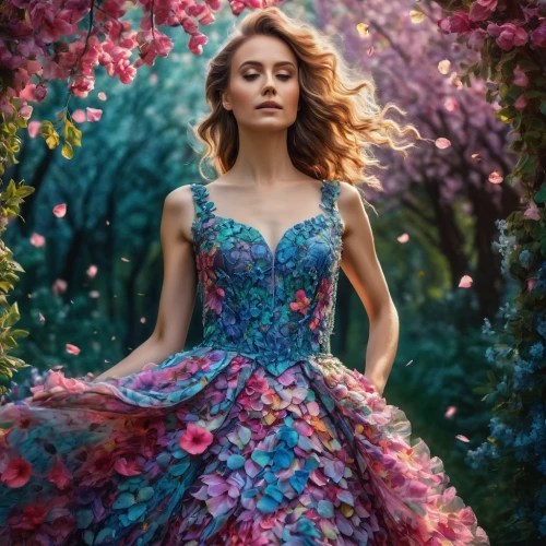 cinderella,fairy queen,ball gown,girl in flowers,fairy peacock,flower fairy,beautiful girl with flowers,enchanting,floral dress,rapunzel,rosa 'the fairy,enchanted,floral,with roses,a girl in a dress,wonderland,garden fairy,fairytale,princess sofia,way of the roses,Photography,General,Fantasy