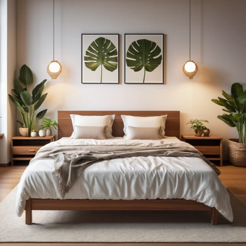 modern decor,contemporary decor,wall decor,heracleum (plant),wall lamp,bamboo plants,modern room,bed linen,bedroom,interior decor,minimalist flowers,wall sticker,botanical frame,danish furniture,cacti,house plants,table lamps,wall decoration,decor,patterned wood decoration,Photography,General,Realistic