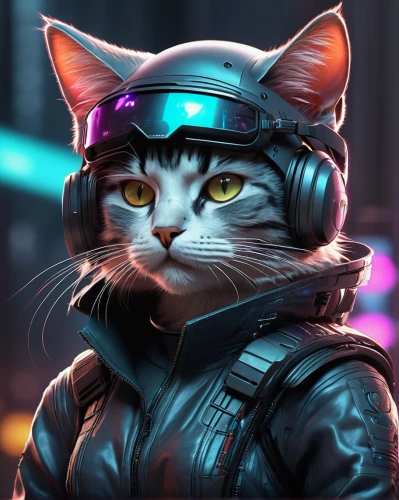 cat sparrow,cat vector,cyberpunk,cat warrior,scifi,sci fi,cyber,twitch icon,tom cat,sci - fi,sci-fi,sci fiction illustration,nova,cat,tabby cat,operator,cartoon cat,nyan,kit,rocket raccoon,Conceptual Art,Fantasy,Fantasy 03