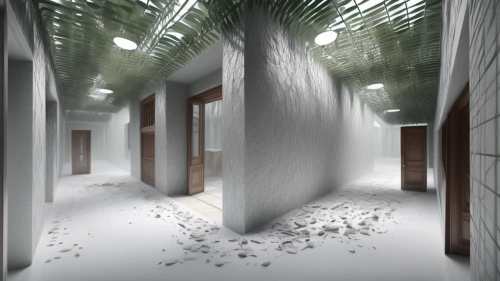 3d rendering,render,hallway space,inverted cottage,archidaily,school design,daylighting,3d render,cubic house,room divider,hallway,3d rendered,birch alley,core renovation,garden design sydney,cube stilt houses,corridor,eco-construction,bamboo plants,bamboo curtain
